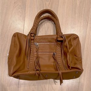 Christopher Kon Genuine Leather Hobo Fringe Shoulder Bag